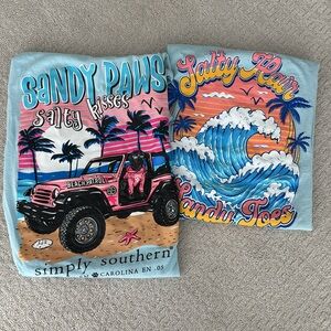 Simply Southern t-shirts - two shirts (small & medium)
